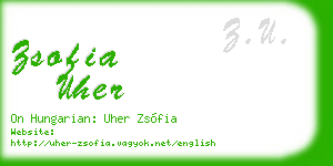 zsofia uher business card